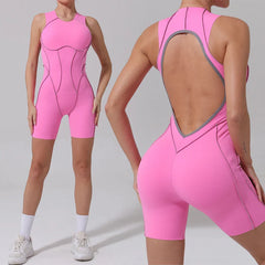 Sports Jumpsuit with Strategic Stitching