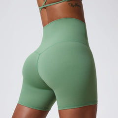 High-Waisted Soft Compression Workout Shorts