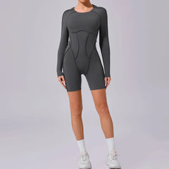 Sports Jumpsuit with Strategic Stitching