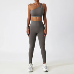 Fitness Set with Racerback Top and Shaping Shorts
