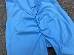 Short Fitness Jumpsuit with Back Cut-Outs