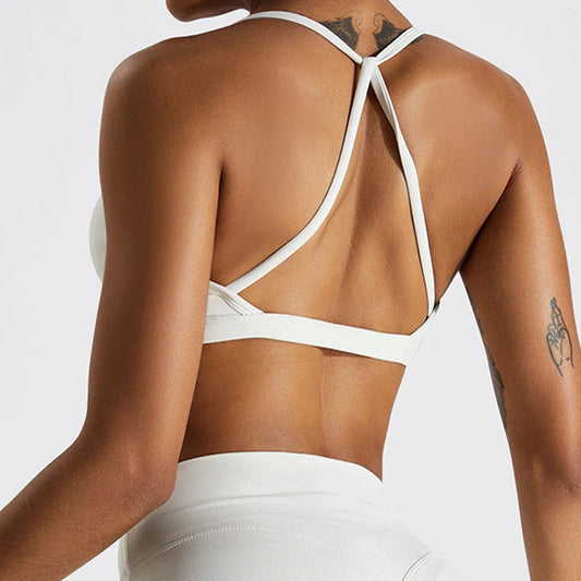Fitness Top with Thin Straps and V-Neck