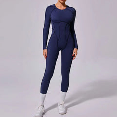 Sports Jumpsuit with Strategic Stitching