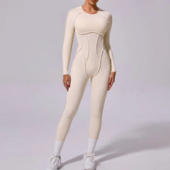 Sports Jumpsuit with Strategic Stitching