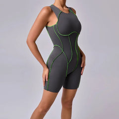 Women's Backless Jumpsuit with Defined Waist