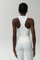 Polo Neck Fitness Top with Racerback Cut