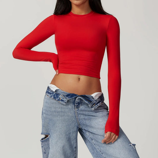 Long Sleeve Fitted Women's Top