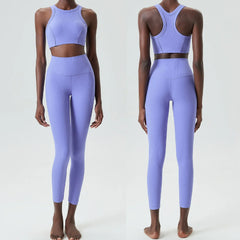 Women’s Fitness Set with Fitted Crop Top and Leggings