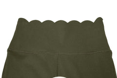 High-Waisted Fitness Leggings with Wavy Finish