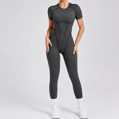 Sports Jumpsuit with Strategic Stitching