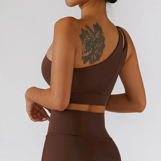 One-Shoulder Fitness Top with Wide Strap
