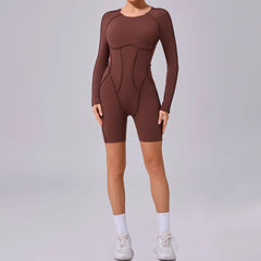 Sports Jumpsuit with Strategic Stitching