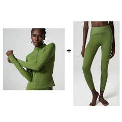 Women's Activewear Set with Top, Leggings and Jacket