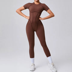 Sports Jumpsuit with Strategic Stitching