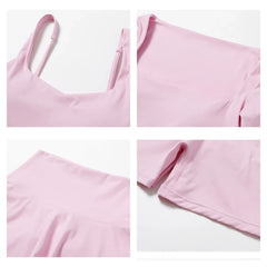 Fitness Set with Long Sleeve Top and Leggings