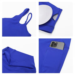 Fitness Set with Racerback Top and Shaping Shorts