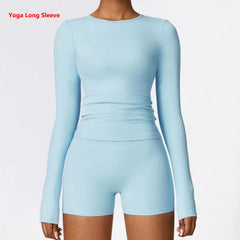 Long Sleeve High Stretch Cropped Fitness Top