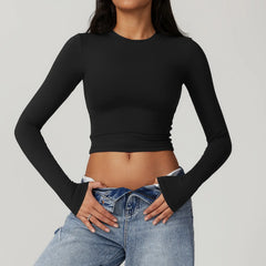 Long Sleeve Fitted Women's Top
