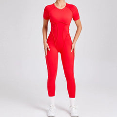Sports Jumpsuit with Strategic Stitching