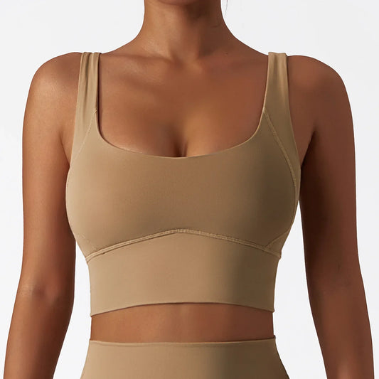 Wide Strap Square Neck Fitness Top