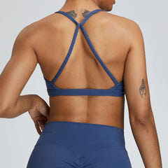 Fitness Top with Thin Straps and V-Neck