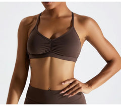 Fitness Top with Thin Straps and V-Neck