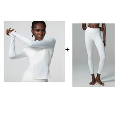 Women's Activewear Set with Top, Leggings and Jacket