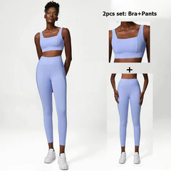 Women's Activewear Set with Top, Leggings and Jacket