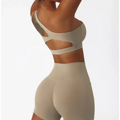 Fitness Set with Racerback Top and Shaping Shorts