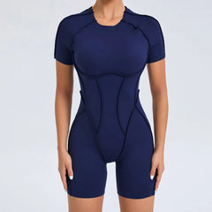 Sports Jumpsuit with Strategic Stitching